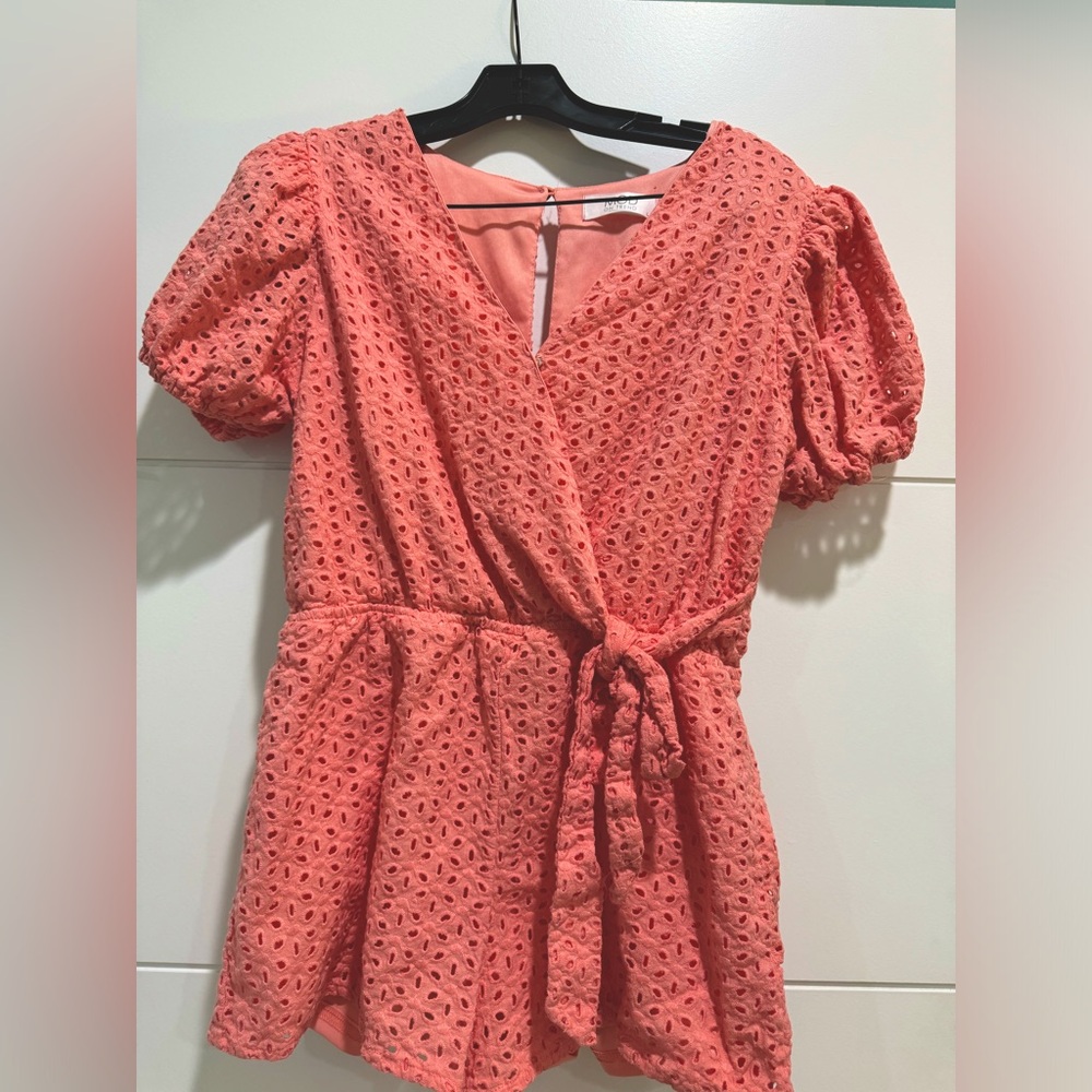Lace pink romper!